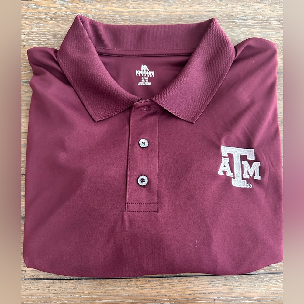 Knights Apparel Texas A&M shirt sleeve polo, size XL
